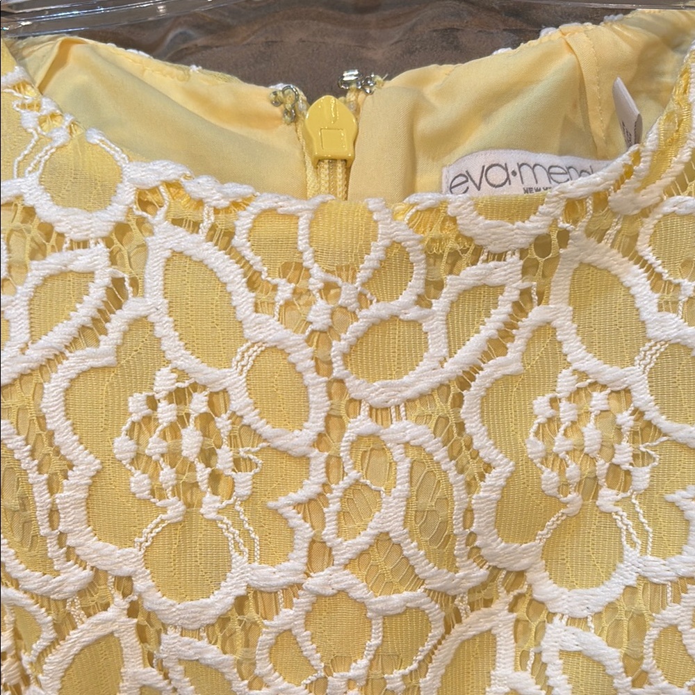 Eva Mendes Yellow Halter A-Line Mini Dress - Picture 6 of 6